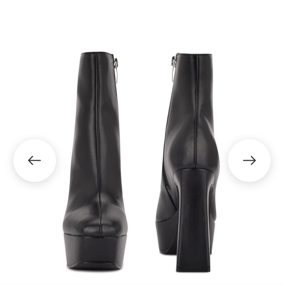 NWB  Size 10.5 Black Nine West Klinda3 Platform Bootie - Picture 1 of 5